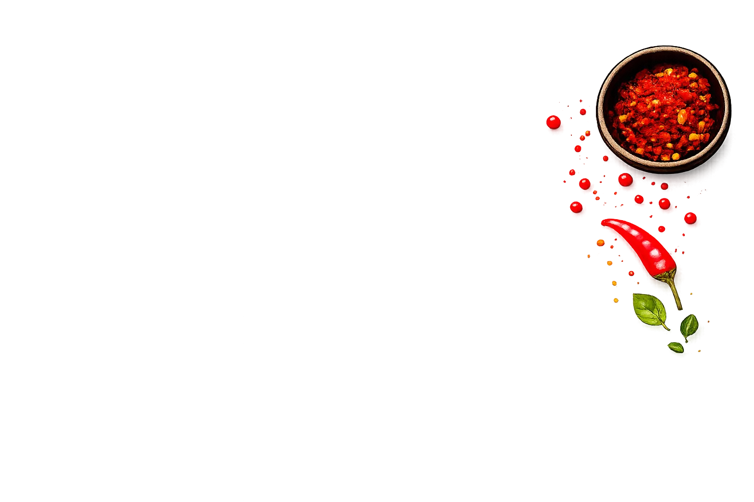 Menu background with spices and leaves